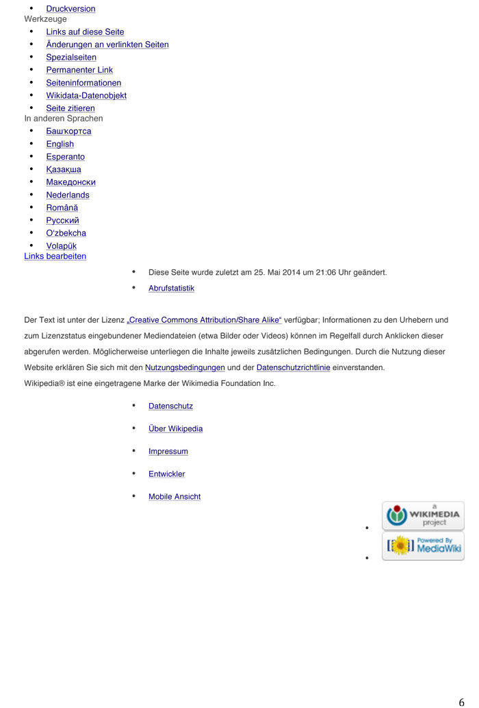 Немецкоязычная страница о Фрозе на Википедии. Лист 6.
